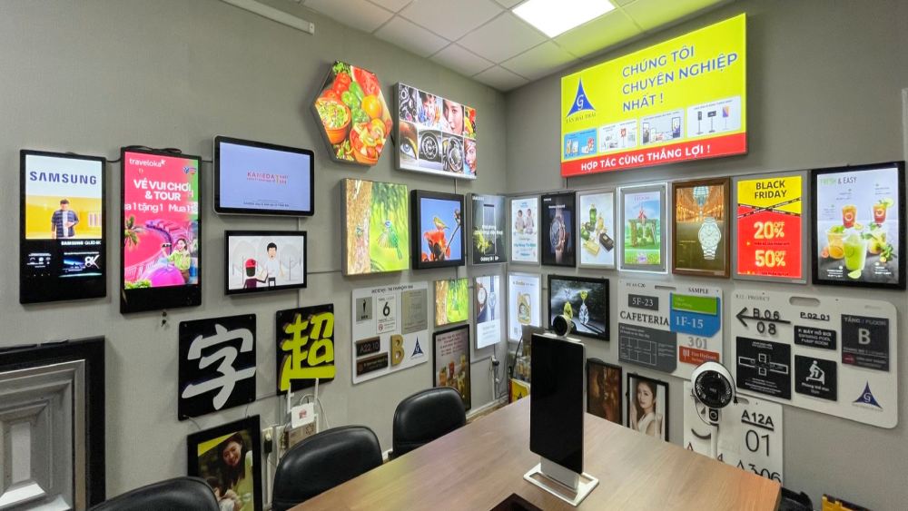 phòng trưng bày sản phẩm màn hình quảng cáo LCD của Tân Hải Thái
