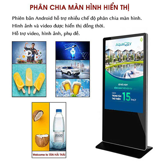 màn hình quảng cáo LCD chân đứng