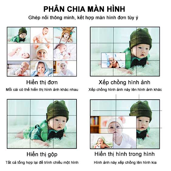 màn hình quảng cáo lcd dạng ghép