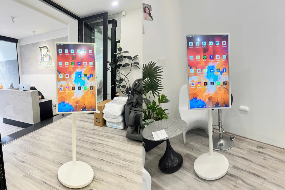Màn hình di động 32inch được sử dụng cho Phòng khám Nha Khoa Phúc Bảo