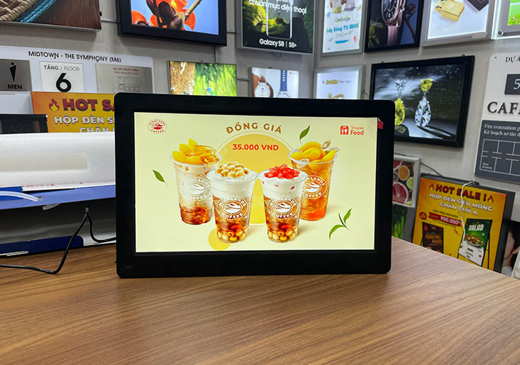 Màn hình quảng cáo LCD 13inch để bàn