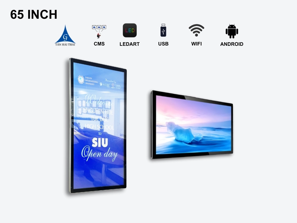 Màn Hình Quảng Cáo LCD Treo Tường 65"